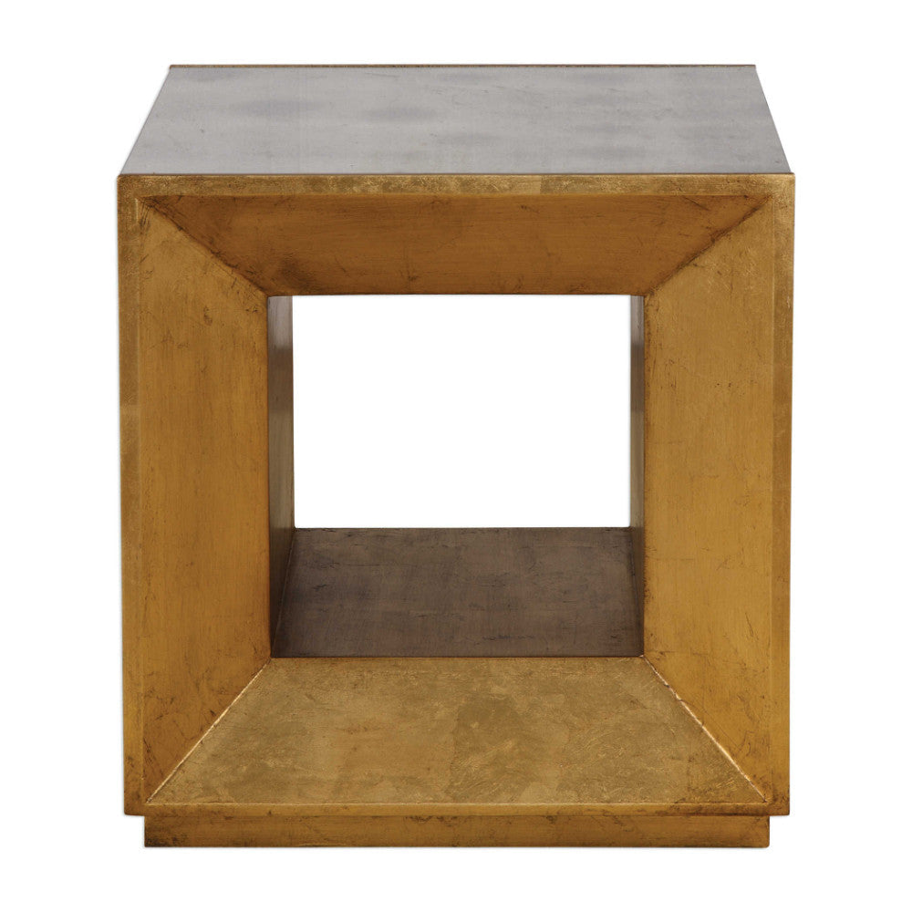 Uttermost Flair Gold Cube Table By Casagear Home