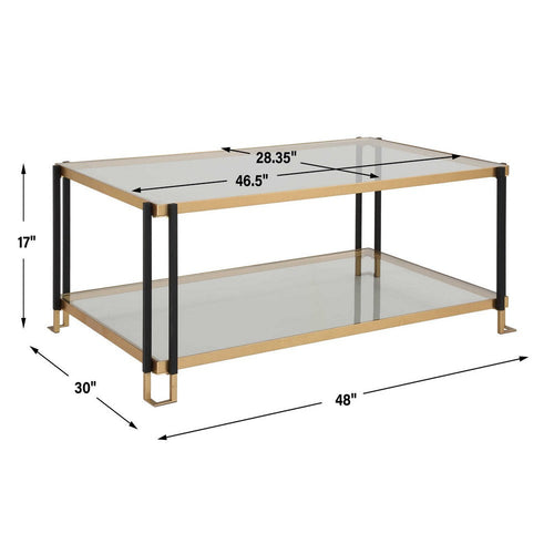 Uttermost Kentmore Glass Coffee Table