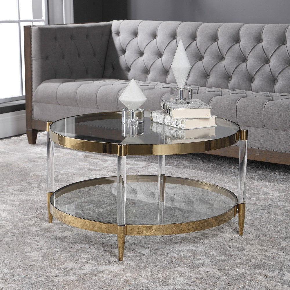 Uttermost Kellen Glass Coffee Table By Casagear Home UT-24895