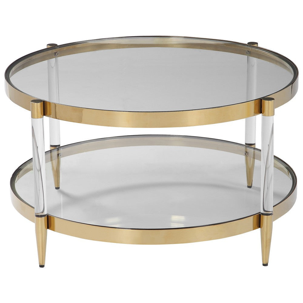 Uttermost Kellen Glass Coffee Table By Casagear Home