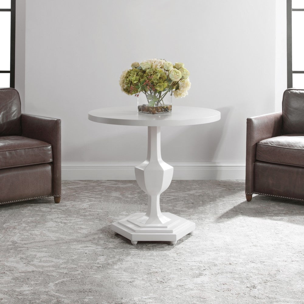 Uttermost Kabarda White Foyer Table By Casagear Home UT-24945