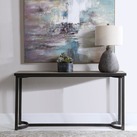 Uttermost Basuto Steel Console Table By Casagear Home UT-24951