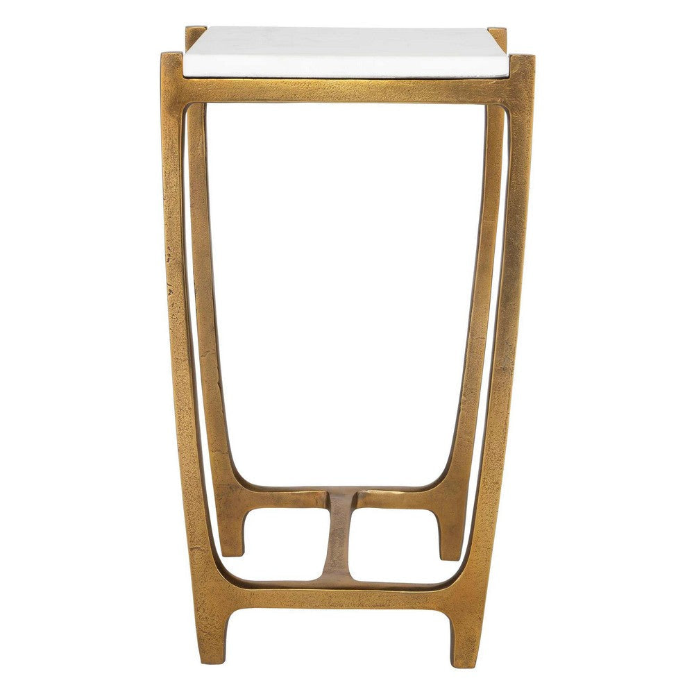 Uttermost Affinity White Marble Accent Table UT-24995