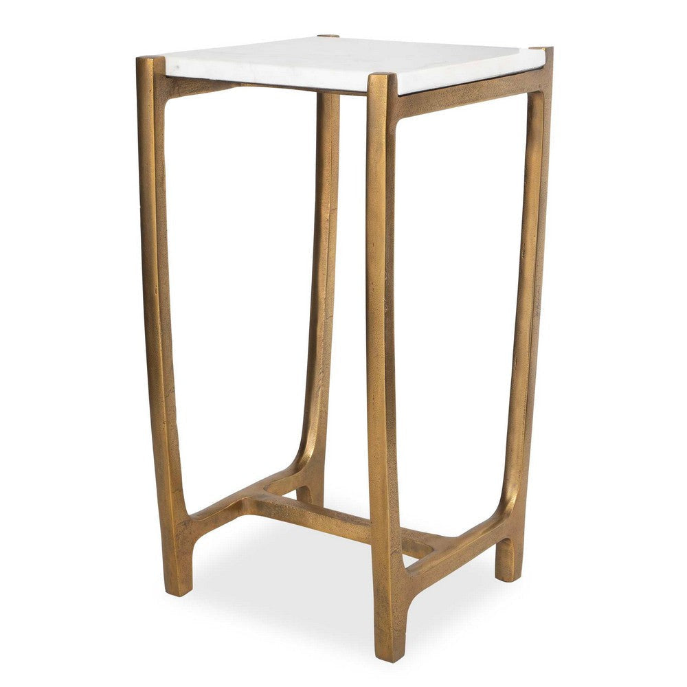 Uttermost Affinity White Marble Accent Table UT-24995