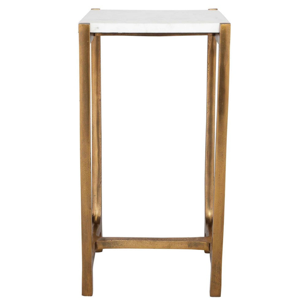 Uttermost Affinity White Marble Accent Table UT-24995
