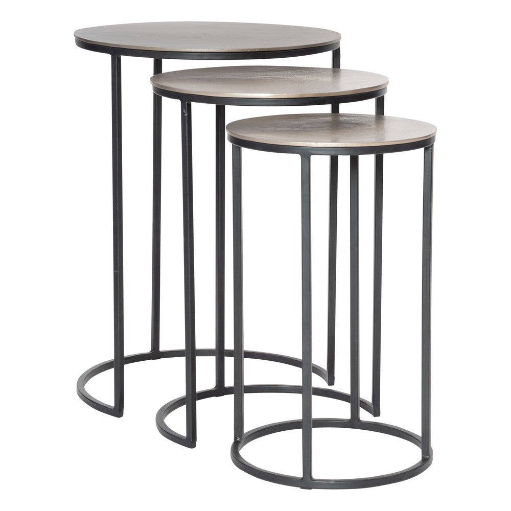 Uttermost Erik Metal Nesting Tables, S/3 By Casagear Home