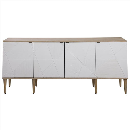 Uttermost Tightrope - 72 Inch 4 Door Modern Sideboard Cabinet