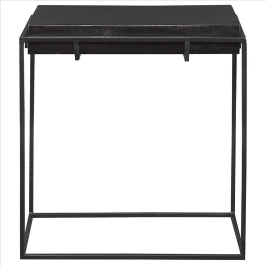 Uttermost Telone Modern Black Side Table By Casagear Home