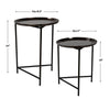 Uttermost Burnett Dark Nickel Nesting Tables S/2 By Casagear Home UT-25151