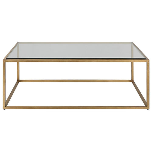 Bravura - Coffee Table-16.75 Inches Tall and 48 Inches Wide-Gold Leaf Finish