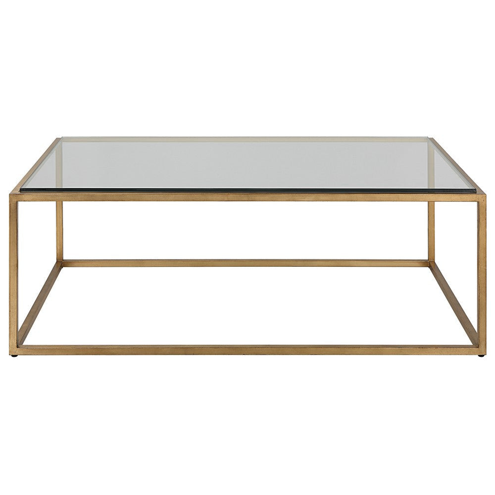 Bravura - Coffee Table-16.75 Inches Tall and 48 Inches Wide-Gold Leaf Finish