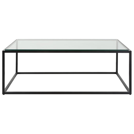 Bravura - Coffee Table-16.75 Inches Tall and 48 Inches Wide-Satin Black Finish