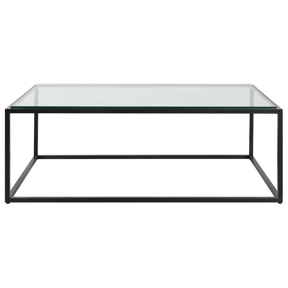 Bravura - Coffee Table-16.75 Inches Tall and 48 Inches Wide-Satin Black Finish