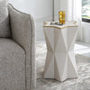 Uttermost Capella White Accent Table By Casagear Home UT-25200