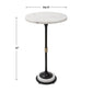 Uttermost Sentry White Marble Accent Table By Casagear Home UT-25231