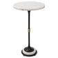 Uttermost Sentry White Marble Accent Table By Casagear Home