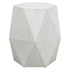 Volker - Geometric Accent Table-18 Inches Tall and 18 Inches Wide-White Ceruse Finish