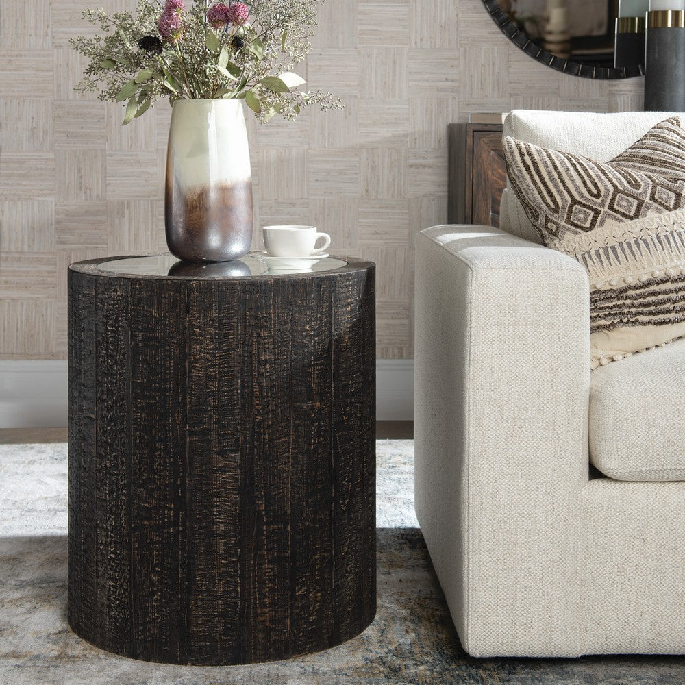 Uttermost Sequoia - Drum End Table-25 Inches Tall and 22 Inches Wide