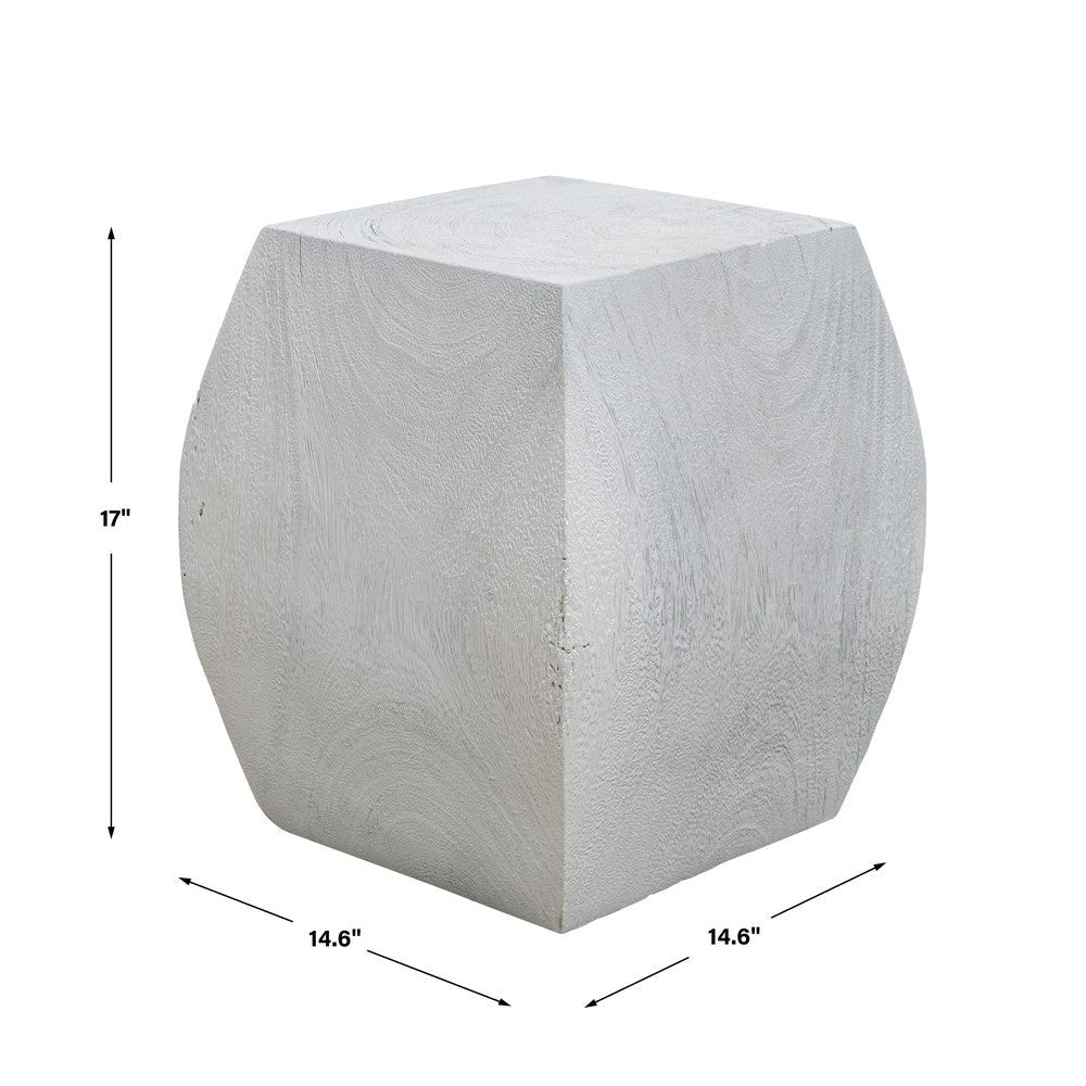 Uttermost Grove Ivory Wooden Accent Stool By Casagear Home UT-25295