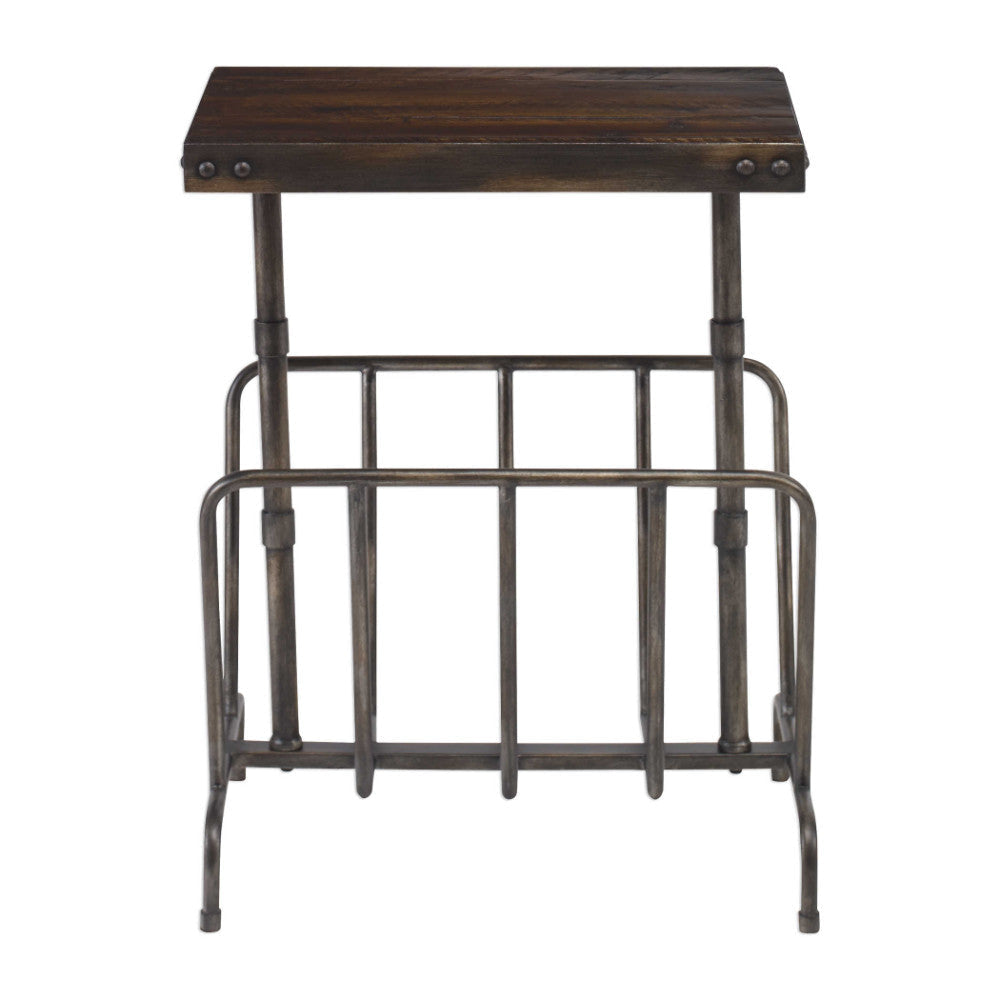 Uttermost Sonora Industrial Magazine Accent Table By Casagear Home