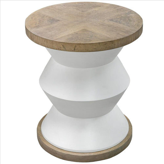 Spool - 23 Inch Geometric Side Table