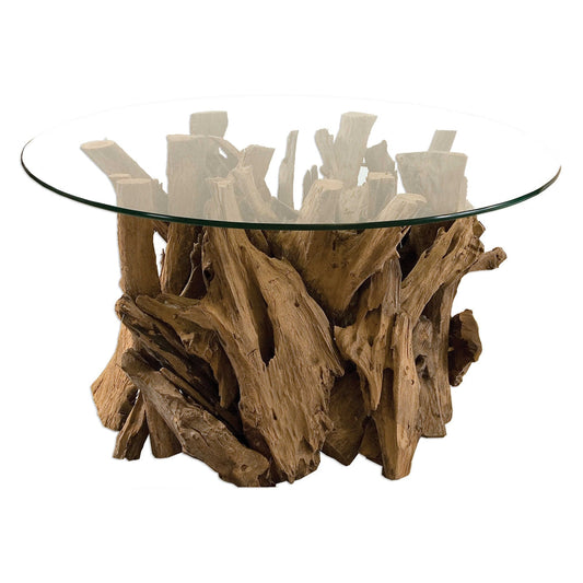 Uttermost Driftwood Glass Top Cocktail Table By Casagear Home