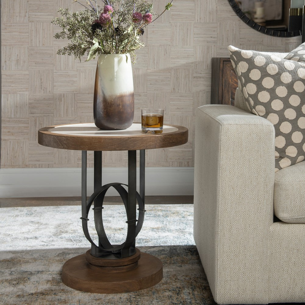 Uttermost Sydney Light Oak Side Table By Casagear Home UT-25841