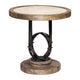 Uttermost, 24" W x 24" H x 24" D, Light Oak/Aged Steel