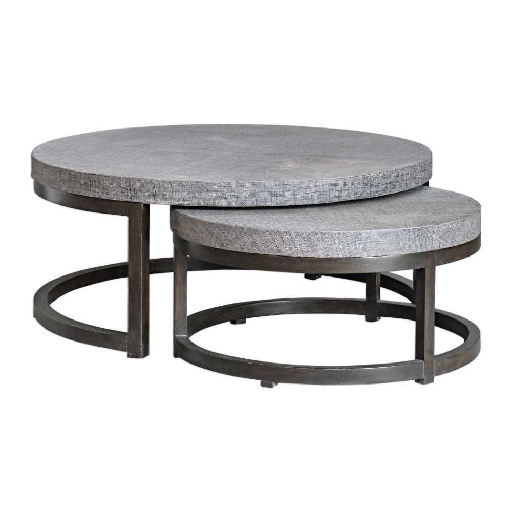 Uttermost Aiyara Gray Nesting Tables, S/2 By Casagear Home