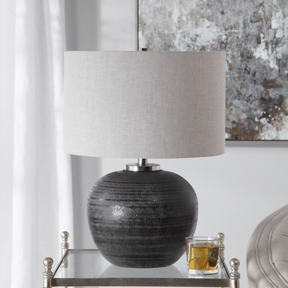 Uttermost Mikkel Charcoal Table Lamp By Casagear Home UT-26349-1