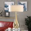 Uttermost Lagrima Brushed Brass Lamp By Casagear Home UT-27048-1