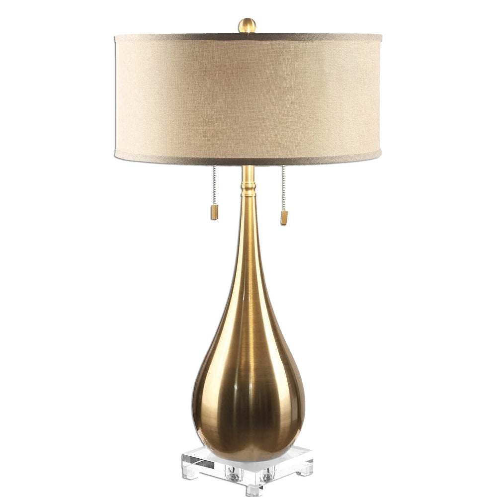 Uttermost Lagrima Brushed Brass Lamp By Casagear Home