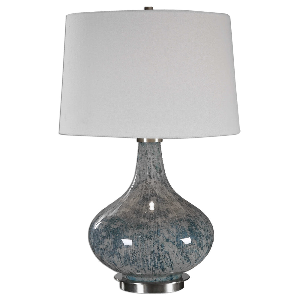 Uttermost Celinda Blue Gray Glass Lamp By Casagear Home