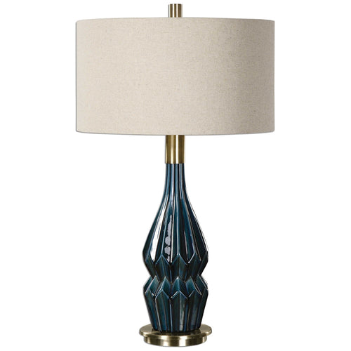 Uttermost Prussian - 1 Light Table Lamp - 18 inches Wide by 18 inches deep