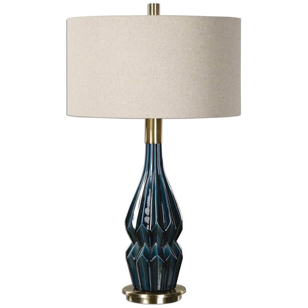 Uttermost Prussian - 1 Light Table Lamp - 18 inches Wide by 18 inches deep