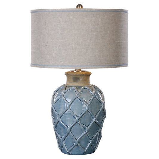 Uttermost Parterre Pale Blue Table Lamp By Casagear Home