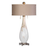 Uttermost Cardoni White Glass Table Lamp By Casagear Home