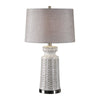 Uttermost Kansa Distressed White Table Lamp By Casagear Home