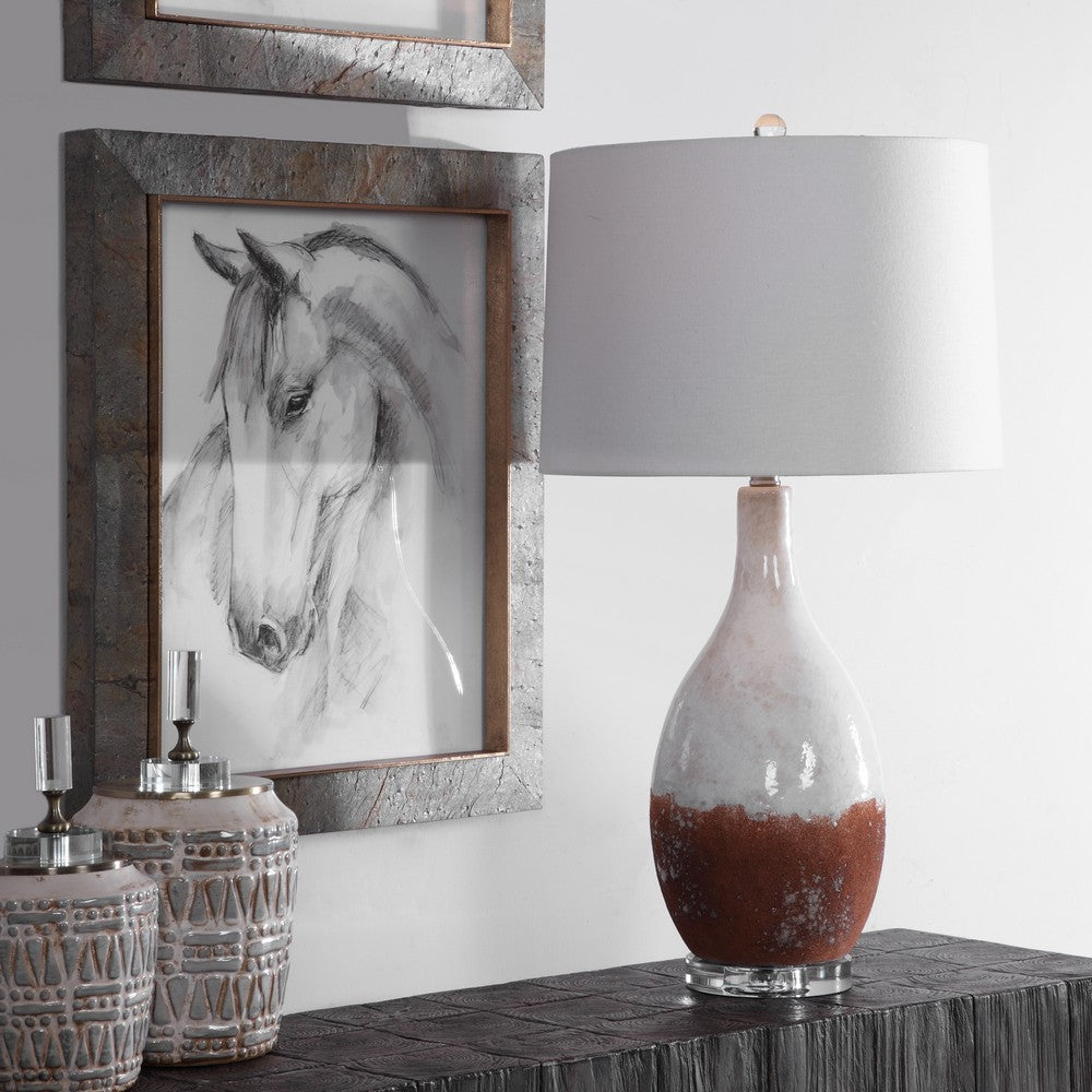 Uttermost Durango Rust White Table Lamp By Casagear Home UT-28339-1