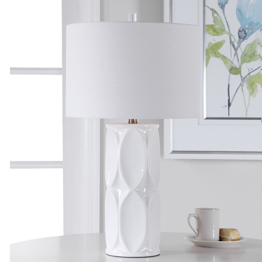 Uttermost Sinclair White Table Lamp By Casagear Home UT-28342-1