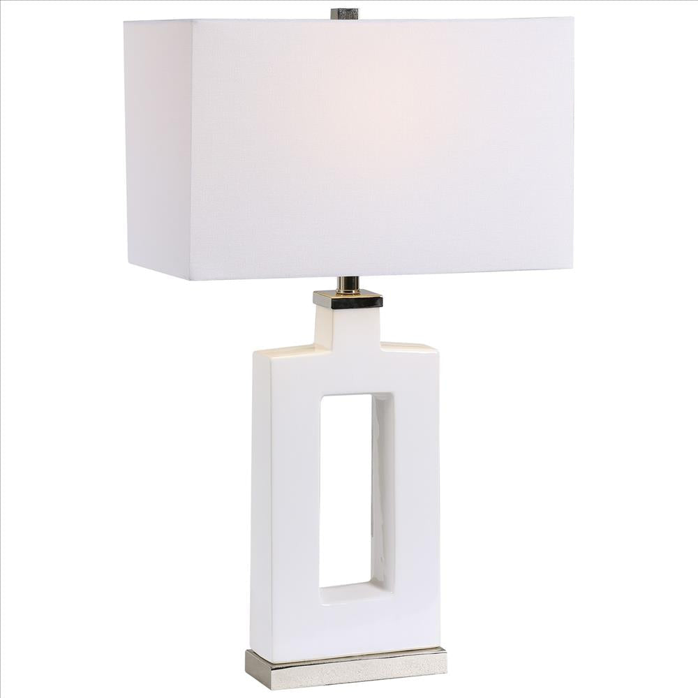 Uttermost Entry Modern White Table Lamp By Casagear Home