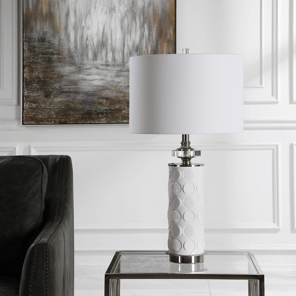 Uttermost Calia White Table Lamp By Casagear Home UT-28428-1