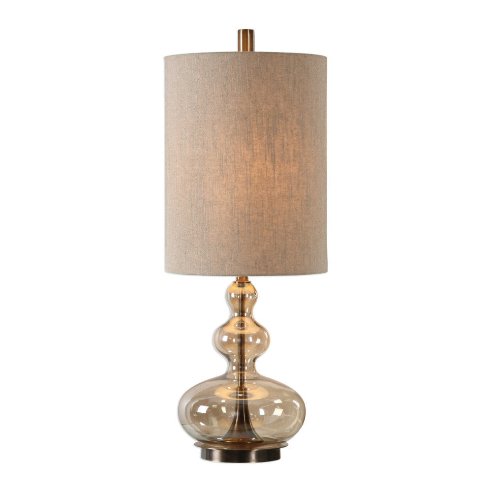 Uttermost Formoso Amber Glass Table Lamp By Casagear Home