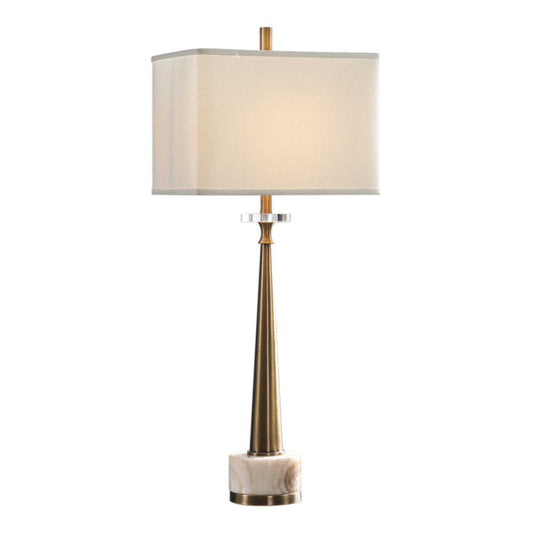 Uttermost Verner Tapered Brass Table Lamp By Casagear Home