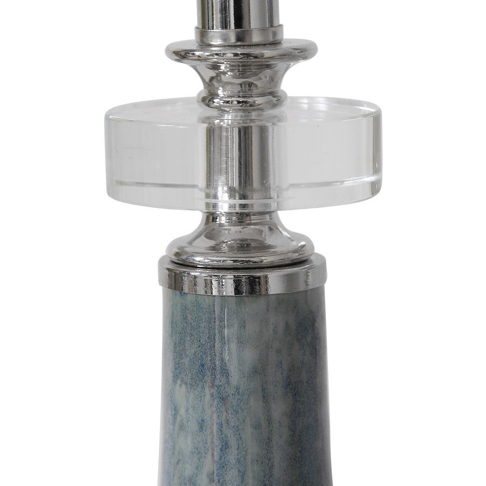 Uttermost Piers Mottled Blue Buffet Lamp By Casagear Home UT-29698-1
