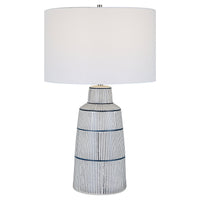 White Blue Nickel White Linen