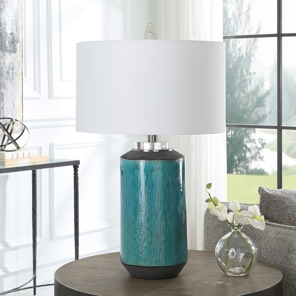 Uttermost Maui Aqua Blue Table Lamp By Casagear Home UT-30151-1