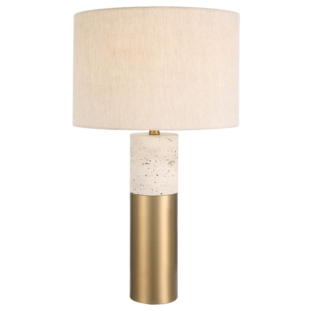 Uttermost Gravitas Elegant Brass & Stone Lamp By Casagear Home