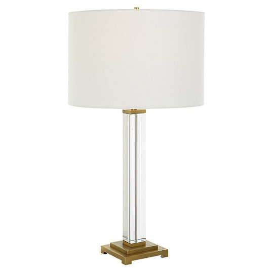 Uttermost Crystal Column - 1 Light Table Lamp-28 Inches Tall and 15 Inches Wide