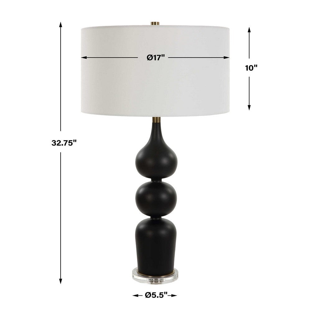 Uttermost Caviar Black Table Lamp UT-30260